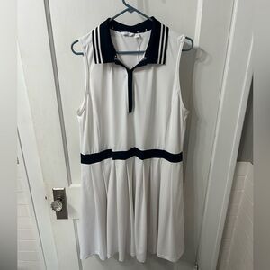 Lady Hagen White and Navy Athletic Mini Dress